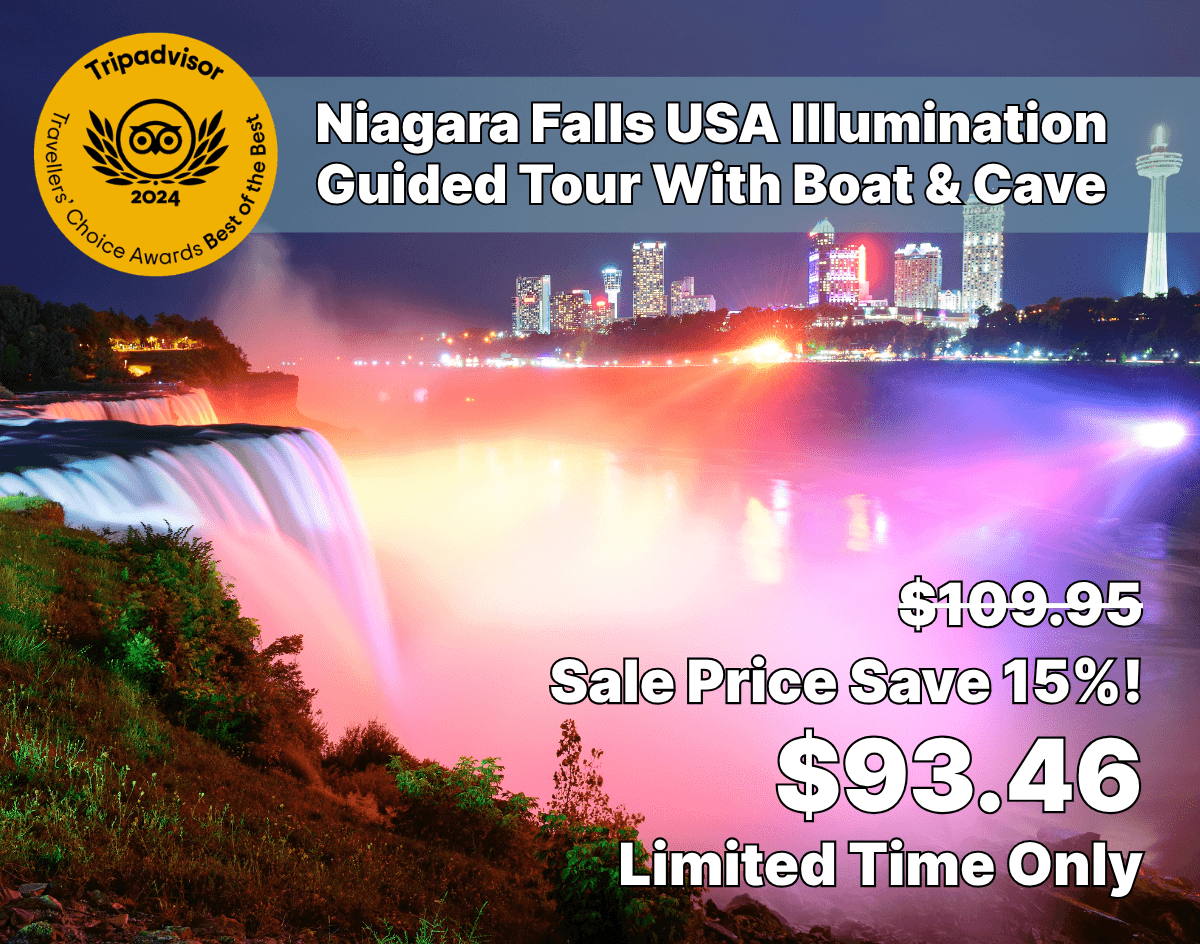 Niagara Falls USA Illumination Guided Tour With Boat & Cave